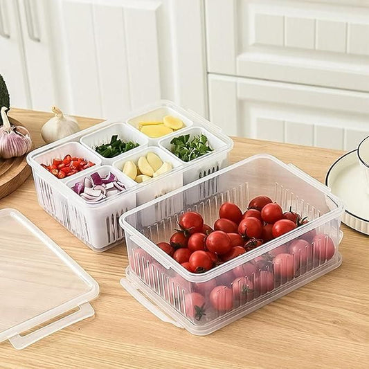 Food Storage Box With Lid and 6 Compartments – Redefine Your Kitchen Storage
